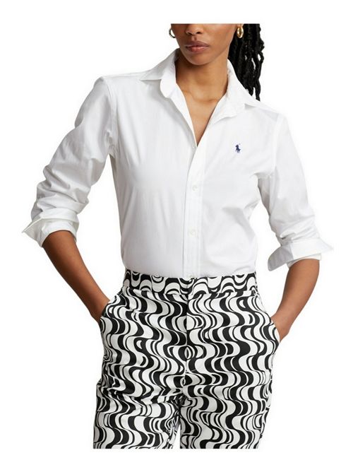 Camicia donna bianca in cotone stertch Ralph Lauren | 211891376BSR WHITE